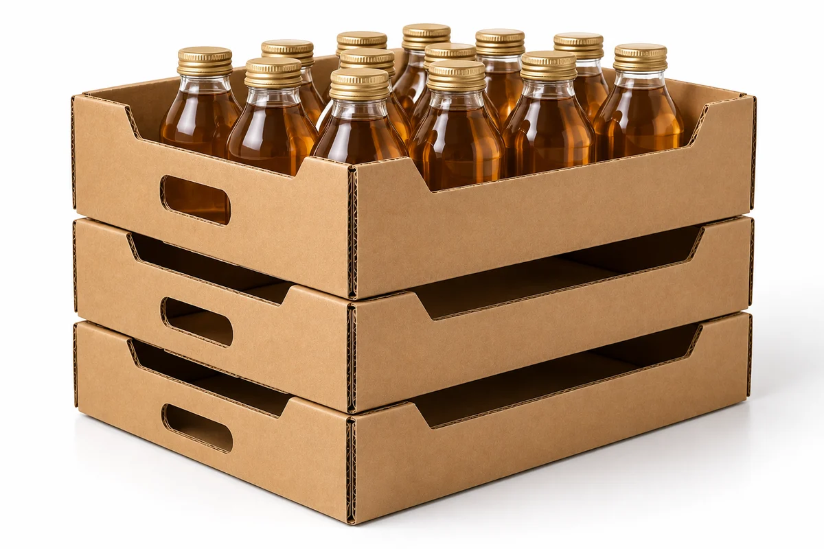 Open-top boxes and trays